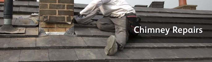 Liverpool roofer working on chimney