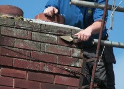 Re-pointing a chimney in Liverpool